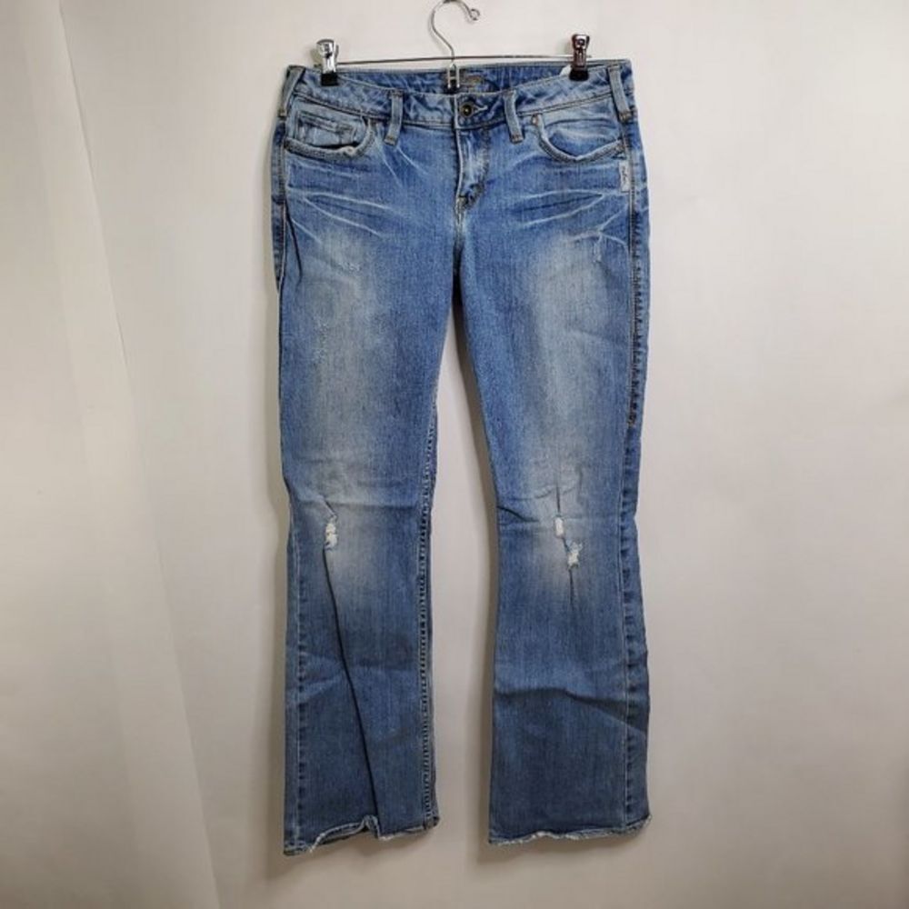 Silver Jeans Alex 29 x‎ 31 Light Wash Distressed Ho